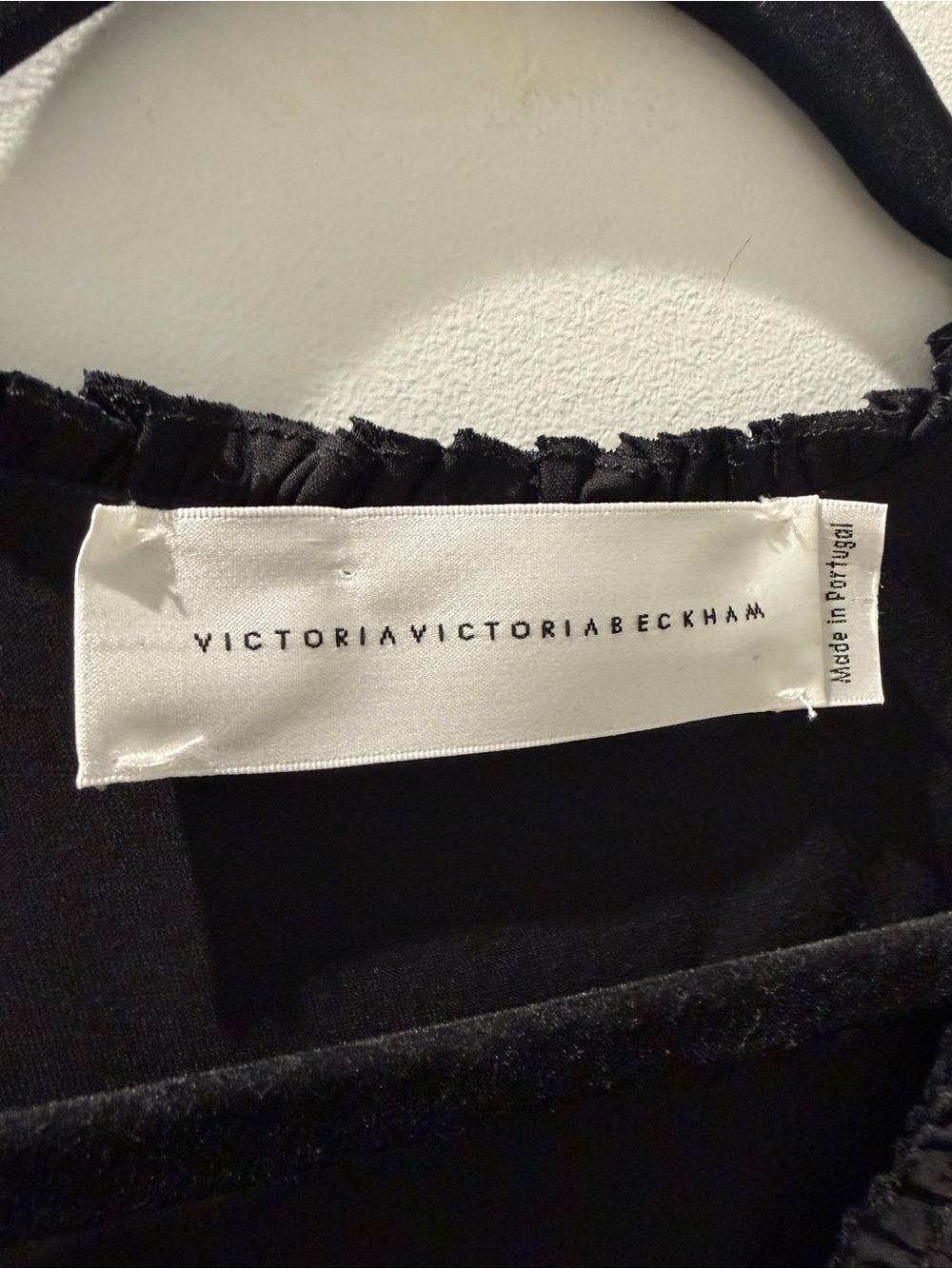 Victoria by Victoria Beckham Black Ruffle Trim Tunic Blouse Mini Dress Sz 4 - Picture 5 of 10